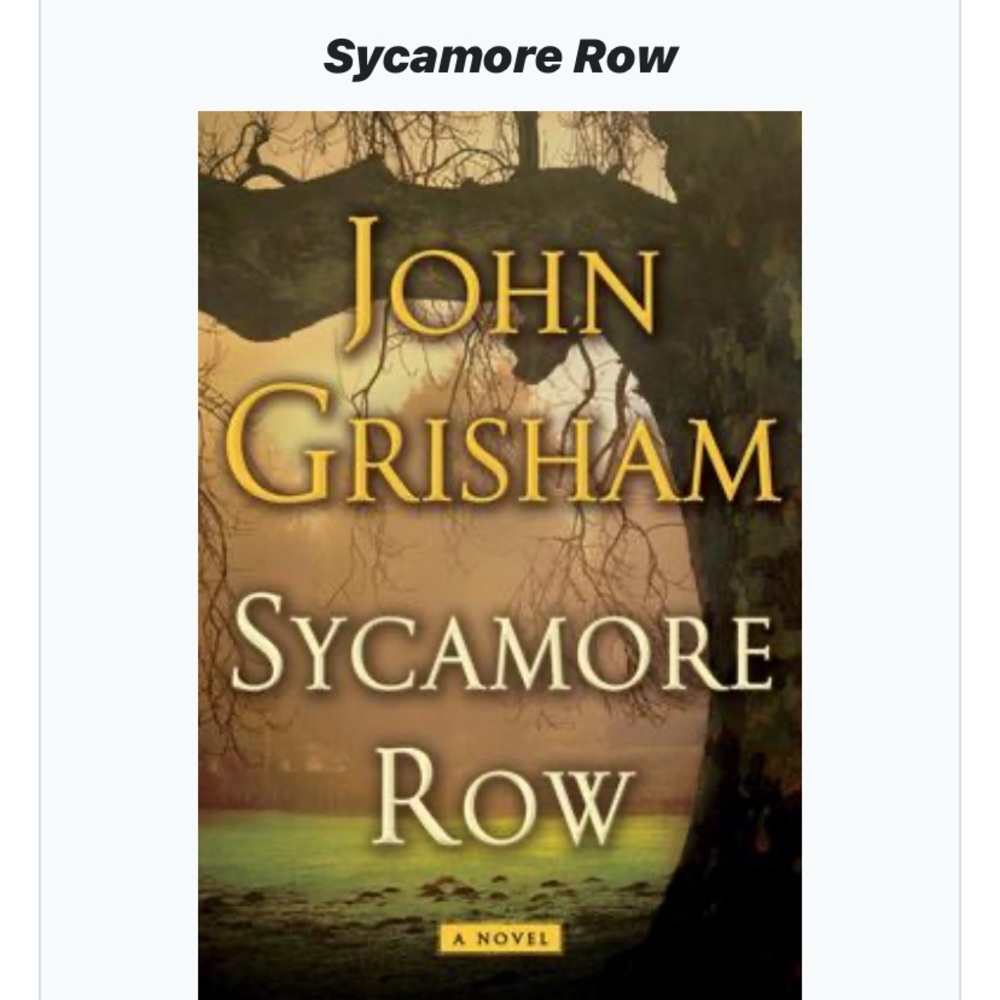 Sycamore Row by John Grisham